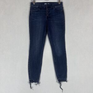 Old Navy Rockstar Super Skinny Ankle Mid Rise Jeans Women's Size 2 Button Fly